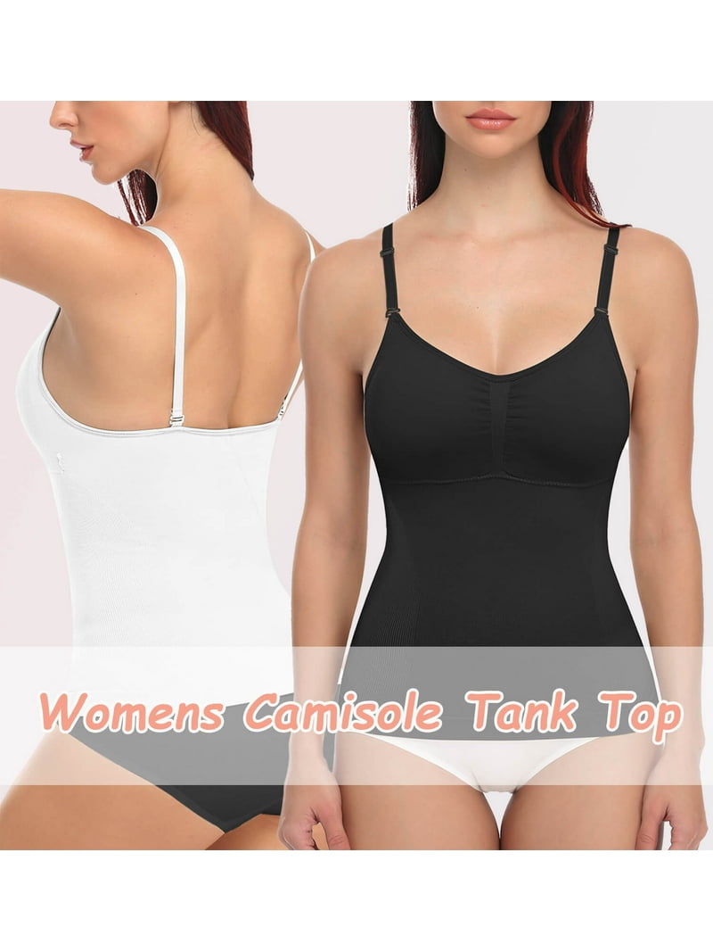 2 Packs Shapewear Camisoles with Built in Padded Bras Tummy