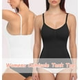 thumbnail image 3 of 3 Packs Shapewear Camisoles with Built in Padded Bras Tummy Control Compression Tank Tops for Women Body Shaper, 3 of 8