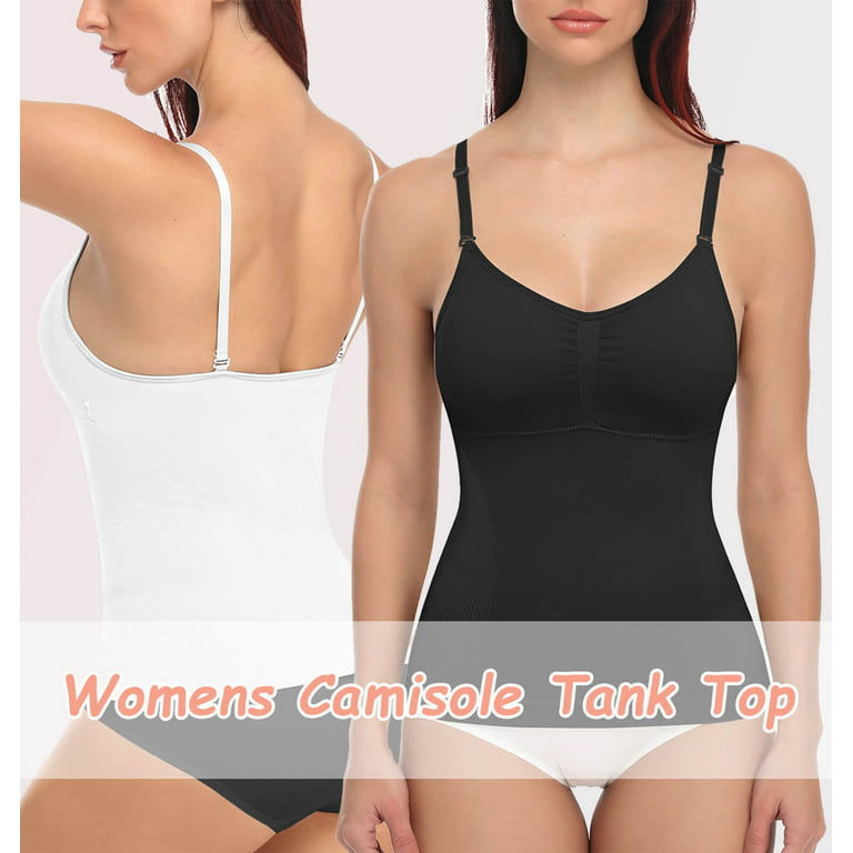 Women Padded Bra Tummy Control Camisole Tank Top Body Shaper Waist