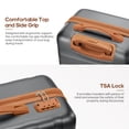 thumbnail image 5 of UKEIN Carry On Luggage 20 Inch Hardside Suitcase with YKK Zippers TSA Lock and Spinner Wheels Luggage Sets with Travel Backpack 3 Packing Cubes for Men Women, 5 of 8