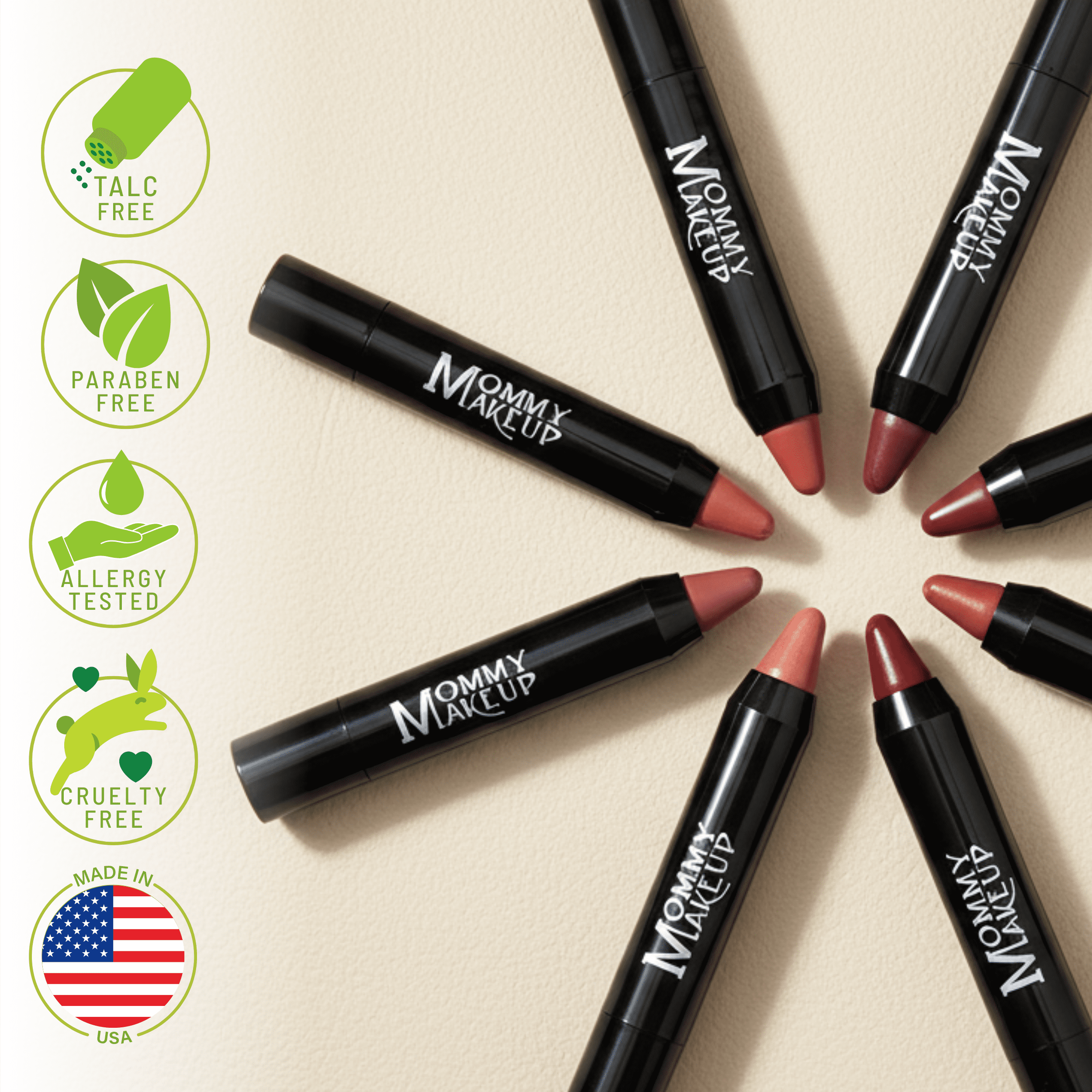 Triple Sticks Lipstick & Cream Blush - Moisturizing Multistick by Mommy Makeup (Gigi)