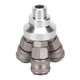 thumbnail image 5 of Conector de 3 vías Componente neumático cromado Acoplador rápido de rosca de acero al carbono G1/2 pulg., 5 of 8