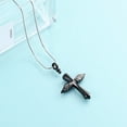 thumbnail image 4 of Angel Wings Cross Urn Necklace Cremation Jewelry for Ashes Stainless Steel Keepsake Memorial Urn Pendant Necklace, 4 of 7
