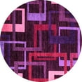 thumbnail image 1 of Ahgly Company Indoor Round Oriental Pink Modern Area Rugs, 6' Round, 1 of 4