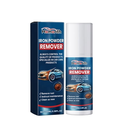 2pcs Homonth lron Powder Remover, Anti-Rust Cleaning And Decontamination Of Automobile Add New Bright Portable Rust Remover