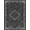 Black White, Pattern 3, variant on Design&I 4'x6' Washable Area Rug Door Curved Sweeping Ribbon Monochrome Frame Border Decorative for Dorm Room, Living Apartment, Flatweave Daily Traffic Ready