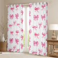 thumbnail image 2 of Manfei Princess Bowknot Ribbon Blackout Curtains,Pink Dreamy Bow Tie Window Curtains Pack of 2 (38x45 Each), 2 of 6