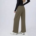 thumbnail image 6 of VBVC No Boundarie Women's Stretchy Yoga Sweatpants,Business UPF50+ Pants For Women,Ladies Striped Waist Trousers with Pockets,Coffee,S-2XL, 6 of 10