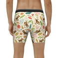 thumbnail image 4 of Xecao Monkeys in the Jungle Print Boxer Briefs for Men's Stretch Moisture-Wicking Underwear, Mid-Rise Classics breathable fabric, 4 of 7