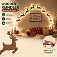 thumbnail image 3 of 3D Light Up Wooden Reindeer Wall Decor 7Pcs,LED Christmas Silhouette Lights with Peel Stick Backing,Warm Glow Festive Holiday Home Decoration Gift Set, 3 of 6