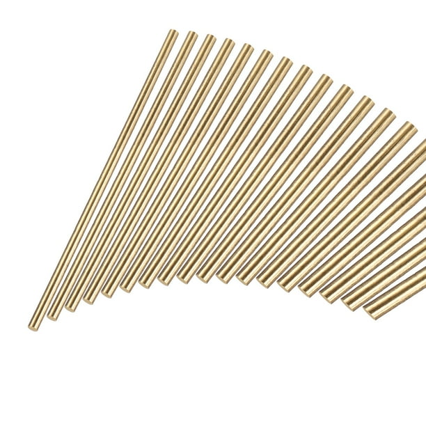 Varilla redonda de latón de 4mm x 100mm, varillas de eje sólido de metal, 10 piezas
