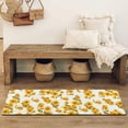 thumbnail image 4 of White Yellow Sunflower Pattern Bathroom Rugs Mat,Non Slip Microfiber Bathroom Rug,Rubber Backing,Soft Bathroom Mats for Bathroom Floor,Tub and Shower,47x17in(120x43cm), 4 of 5
