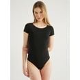 thumbnail image 2 of Scoop Women’s Crew Neck Bodysuit with Short Sleeves, Sizes XS-XXL, 2 of 5