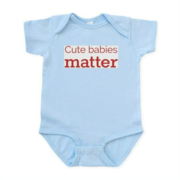 CafePress - Cute_Babies_Matter_Print 02 01 Body Suit - Baby Light Bodysuit, Size Newborn - 24 Months