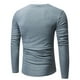 thumbnail image 4 of pstuiky Camisas de manga larga de invierno para hombre, Camiseta de manga larga con cuello redondo y botones irregulares de color liso para hombre Tops casuales para hombres xl, 4 of 9
