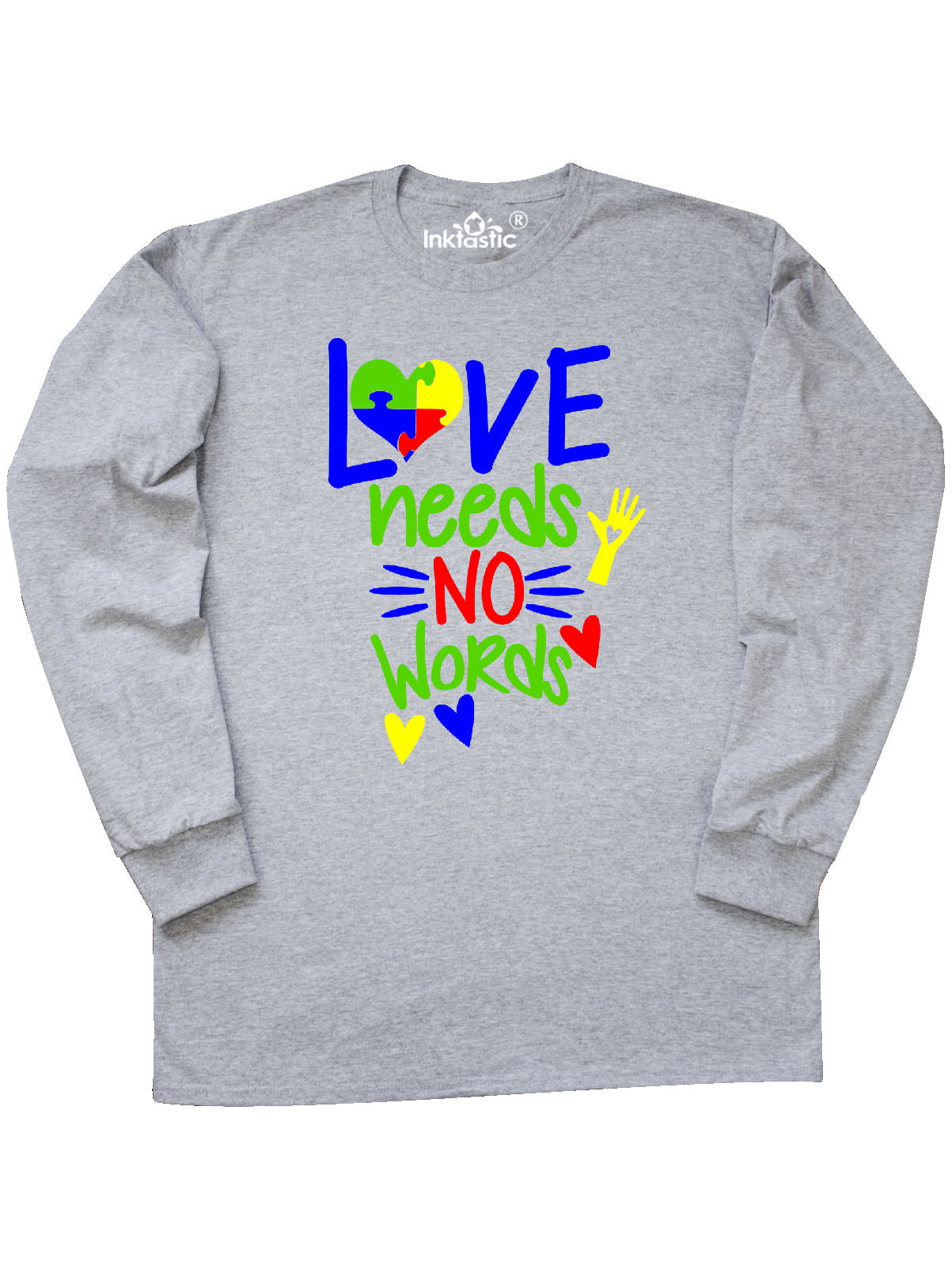 Adult Unisex Autisim Awareness Love Needs No Words T-shirt