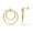 Yellow Gold Double Circle-33MM, variant on LeCalla 925 Sterling Silver 14K Rose Gold Plated Double Hoop Stud Earrings for Women and Teen 33MM