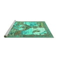 thumbnail image 2 of Ahgly Company Machine Washable Indoor Rectangle Animal Turquoise Blue Traditional Area Rugs, 8' x 12', 2 of 4