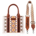 thumbnail image 3 of Bolso Wrangler Boho Aztec de lona con hombros holgados para mujer, 3 of 6