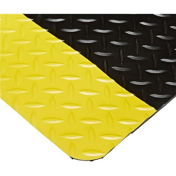 Notrax Antifatigue Mat,Black,YllwBrdr,3ft.x5ft. 39R772