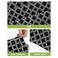 thumbnail image 4 of Black Morocco Bar Stool Covers Set of 6, Abstract Modern Geometric Textured Stretch Washable Bar Chair Covers with Backs, Removable Pub Counter Height Chair Cover for Kitchen Dining Room Cafe, 4 of 7