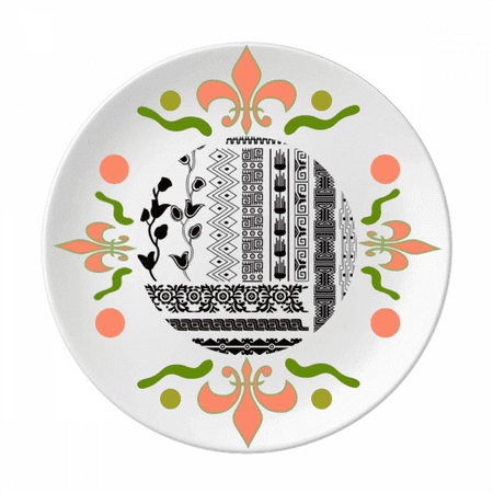 

Ancient Egypt Flowers Pattern Flower Ceramics Plate Tableware Dinner Dish