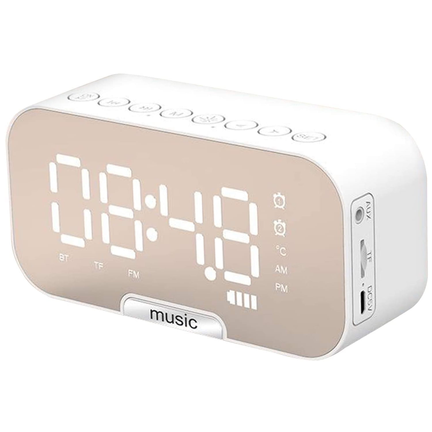 NEW Time Clock USB Rechargeable with 3 Levels Brightness 