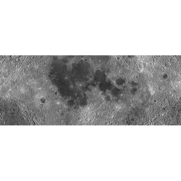 Unmarked Map of the Moon, Projection Poster Print by United States Geological Survey United ...