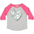 thumbnail image 3 of Inktastic Lung Cancer Awareness White Ribbon Around Heart Boys or Girls Toddler T-Shirt, 3 of 5