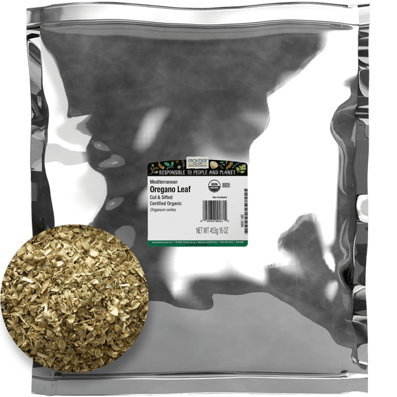 Frontier Co-op Oregano Leaf Organic Cut And Sifted Fancy Grade, 16 oz