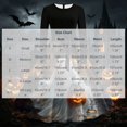 thumbnail image 3 of Karymi Plus Size Dresses Halloween Print Swing Midi Dress, Solid Crew Neck Long Sleeve Satin Bow Waist Vintage A Line Party Costume Dress Maxi Dresses for Women, 3 of 6
