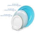 thumbnail image 4 of 4 Pcs Plate Dinnerware Display Stand Acrylic Clear Plate Stand China Platters Plate Holder Setting Plate Racks, 4 of 6