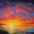 thumbnail image 2 of Francis, Sandra 12x12 White Modern Wood Framed Museum Art Print Titled - Vivid Sunset, 2 of 4