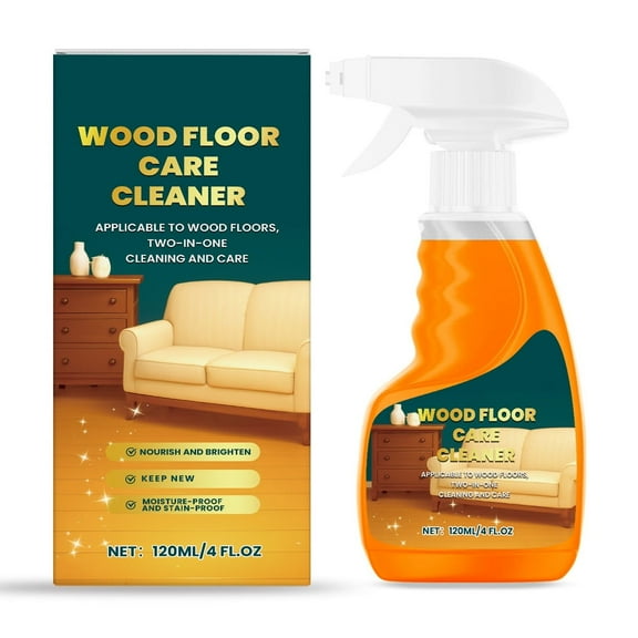 Jubipavy Wood Floor Cleaning Spray Stain Removal Maintenance And Brightness Lemon Scents Gentle Formulas Home Office Floor Maintenance Cleaner 120ml