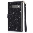 thumbnail image 3 of Case for FOXDOCK Google Pixel 6 Glitter Zipper Wallet Case with Short Hand Strap, 3 of 4