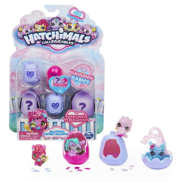 Hatchimals CollEGGtibles, Shimmer Babies Multipack with 4 Characters and Surprise Accessory (Styles May Vary), Kids Toys for Girls Ages 5 and up