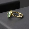 thumbnail image 7 of Natural Moss Agate Ring, 18K Gold over Silver Curved Ring for Women, 7 of 7