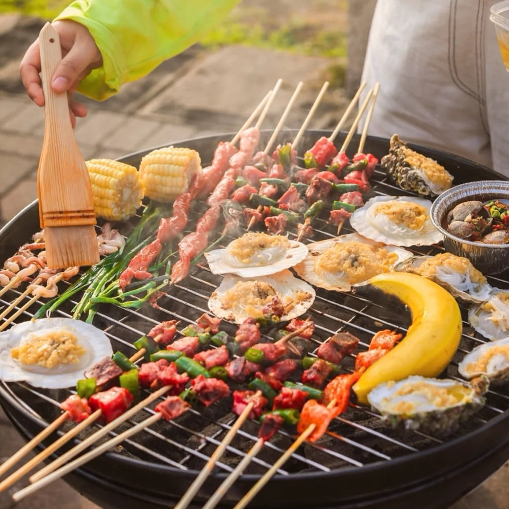 Oasiva Grills Maintenance Set Heatproof Cleaning Brush And Scrapers For Outdoor Cooking