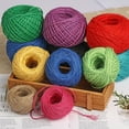 thumbnail image 5 of 50m 2mm Twisted Natural Twine Burlap Hemp Rope Christmas DIY Supplies Decor Beige Hemp, 5 of 8