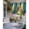 thumbnail image 4 of nqOlkjepod Outdoor Curtains for Patio Waterproof, Boho Outdoor Privacy Panels Grommet, Modern Abstract Gold Teal Geometric Art Blackout Outside Curtains for Porch/Cabana/Pergola 54"x95", 2 Panels, 4 of 8