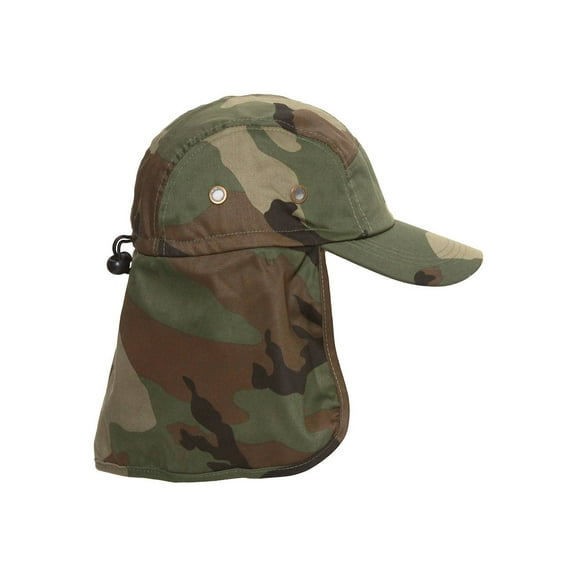 Outdoors Sun Protecting Flap Hat- Camo