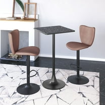 Elevate Barstool Brown Barstool, Modern Style, Plush and durable faux leather fabric, Plywood, Indoor Bar