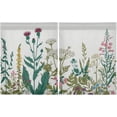 thumbnail image 2 of Wildflowers Kitchen Curtains 2 Panels UV Protected Tier Curtains, Half Window Curtains Kitchen Tiers for Guest Room Bathroom Sink Laundry Room Basement,36 x 27 Inch, 2 of 7