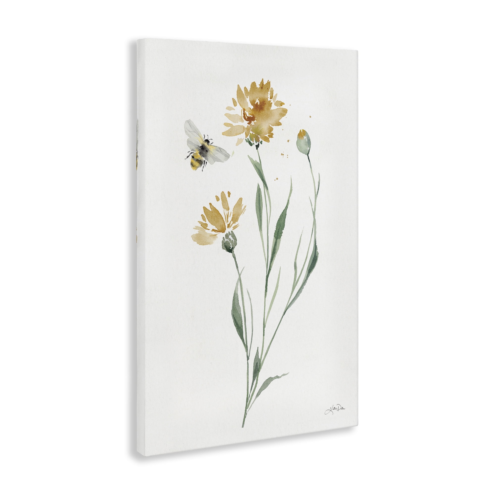 Stupell Industries Wild Honeybloom Flowers Botanical & Floral Painting Gallery Wrapped Canvas Art Print Wall Art, 20 x 30