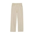 thumbnail image 7 of USNSM Women's High Waisted Trousers Solid Color Vintage Straight Pants Baggy Casual Hipster Trousers with Pockets S White, 7 of 7