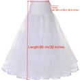 thumbnail image 4 of CYYPLAS Women's Puffy Petticoat 39'' Length White Underskirt Midi Crinoline Tulle Petticoat Half Slip 1PC, 4 of 6