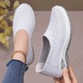 thumbnail image 4 of Aobny Easy Spirit Shoes Shoes Women Walking Shoes Flatform Mesh Shoes Shoes Soft Toe Slip-On Round Toe Flat Heel White Womens Shoes Casual,Size 39, 4 of 9