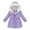 Purple, variant on WhouRiu Toddler Girl Winter Coat Thickened Warm Zip Up Faux Fur Hood Slim Coat Padded Puffy Waterproof Outwear Green,Sized 4-5