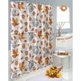 thumbnail image 5 of Thanksgiving Fall Pumpkin Fall Leaves Wood Plaid Shower Curtain Set ，Waterproof Fabric Shower Curtains Shower Curtains for Bathroom,Bathroom Decor 72"x72", 5 of 7