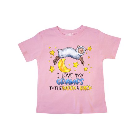 

Inktastic I Love my Gramps to the Moon and Back Cute Sheep Gift Toddler Boy or Toddler Girl T-Shirt